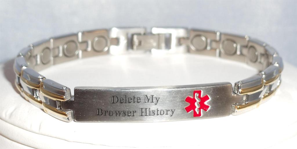 Internet age medic alert bracelet